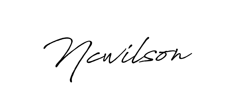Ncwilson stylish signature style. Best Handwritten Sign (Antro_Vectra_Bolder) for my name. Handwritten Signature Collection Ideas for my name Ncwilson. Ncwilson signature style 7 images and pictures png