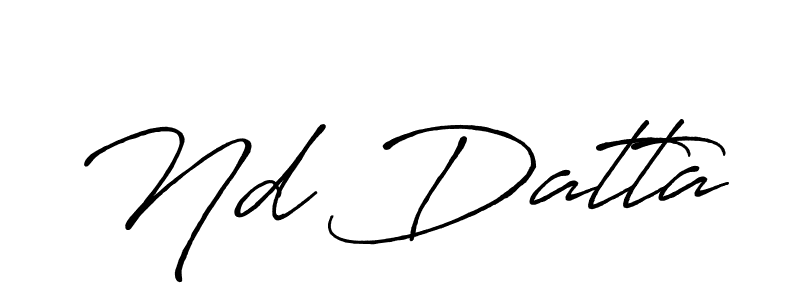 Design your own signature with our free online signature maker. With this signature software, you can create a handwritten (Antro_Vectra_Bolder) signature for name Nd Datta. Nd Datta signature style 7 images and pictures png