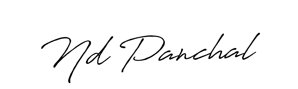 Design your own signature with our free online signature maker. With this signature software, you can create a handwritten (Antro_Vectra_Bolder) signature for name Nd Panchal. Nd Panchal signature style 7 images and pictures png