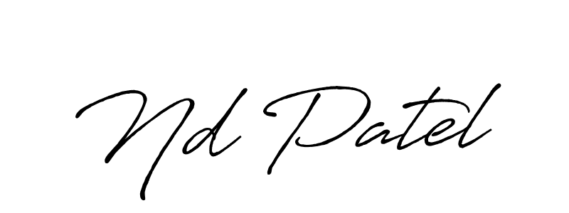 Similarly Antro_Vectra_Bolder is the best handwritten signature design. Signature creator online .You can use it as an online autograph creator for name Nd Patel. Nd Patel signature style 7 images and pictures png