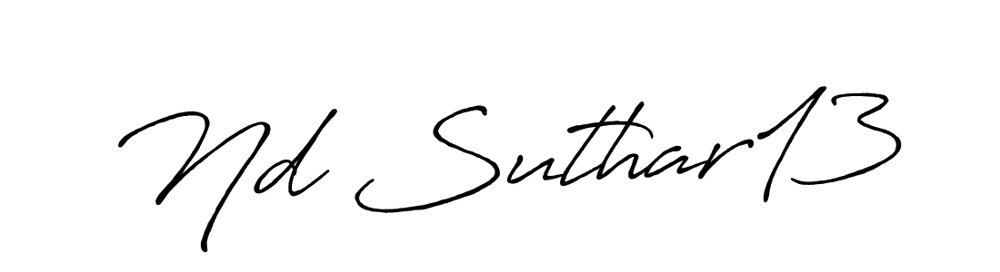 Make a beautiful signature design for name Nd Suthar13. Use this online signature maker to create a handwritten signature for free. Nd Suthar13 signature style 7 images and pictures png