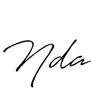 How to make Nda signature? Antro_Vectra_Bolder is a professional autograph style. Create handwritten signature for Nda name. Nda signature style 7 images and pictures png