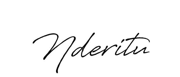 Design your own signature with our free online signature maker. With this signature software, you can create a handwritten (Antro_Vectra_Bolder) signature for name Nderitu. Nderitu signature style 7 images and pictures png