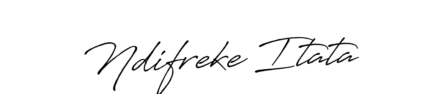 Create a beautiful signature design for name Ndifreke Itata. With this signature (Antro_Vectra_Bolder) fonts, you can make a handwritten signature for free. Ndifreke Itata signature style 7 images and pictures png
