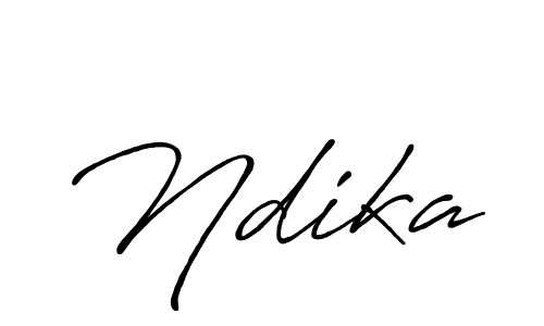 Ndika stylish signature style. Best Handwritten Sign (Antro_Vectra_Bolder) for my name. Handwritten Signature Collection Ideas for my name Ndika. Ndika signature style 7 images and pictures png