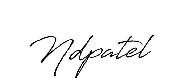 It looks lik you need a new signature style for name Ndpatel. Design unique handwritten (Antro_Vectra_Bolder) signature with our free signature maker in just a few clicks. Ndpatel signature style 7 images and pictures png