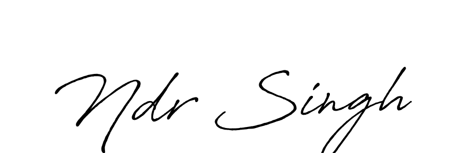 Create a beautiful signature design for name Ndr Singh. With this signature (Antro_Vectra_Bolder) fonts, you can make a handwritten signature for free. Ndr Singh signature style 7 images and pictures png