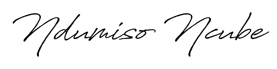 Also You can easily find your signature by using the search form. We will create Ndumiso Ncube name handwritten signature images for you free of cost using Antro_Vectra_Bolder sign style. Ndumiso Ncube signature style 7 images and pictures png