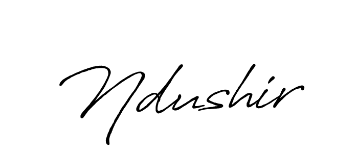 Create a beautiful signature design for name Ndushir. With this signature (Antro_Vectra_Bolder) fonts, you can make a handwritten signature for free. Ndushir signature style 7 images and pictures png