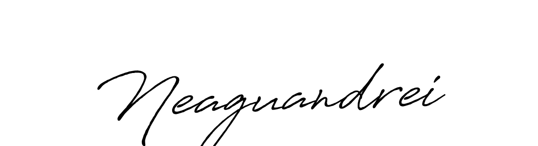 Create a beautiful signature design for name Neaguandrei. With this signature (Antro_Vectra_Bolder) fonts, you can make a handwritten signature for free. Neaguandrei signature style 7 images and pictures png