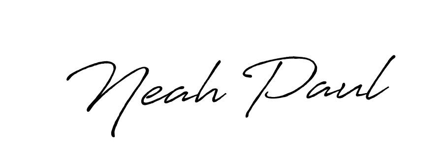You should practise on your own different ways (Antro_Vectra_Bolder) to write your name (Neah Paul) in signature. don't let someone else do it for you. Neah Paul signature style 7 images and pictures png