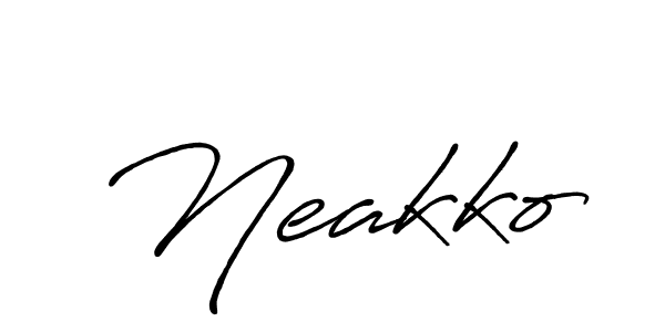 How to Draw Neakko signature style? Antro_Vectra_Bolder is a latest design signature styles for name Neakko. Neakko signature style 7 images and pictures png
