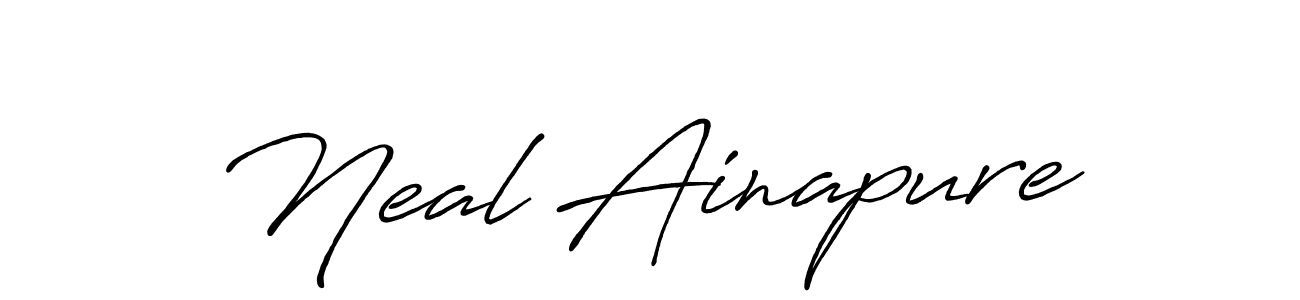 Make a beautiful signature design for name Neal Ainapure. With this signature (Antro_Vectra_Bolder) style, you can create a handwritten signature for free. Neal Ainapure signature style 7 images and pictures png