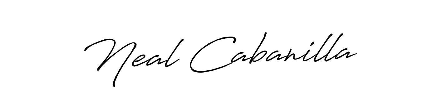 if you are searching for the best signature style for your name Neal Cabanilla. so please give up your signature search. here we have designed multiple signature styles  using Antro_Vectra_Bolder. Neal Cabanilla signature style 7 images and pictures png