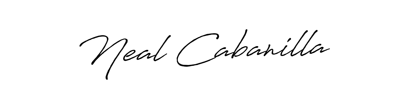 if you are searching for the best signature style for your name Neal Cabanilla. so please give up your signature search. here we have designed multiple signature styles  using Antro_Vectra_Bolder. Neal Cabanilla signature style 7 images and pictures png