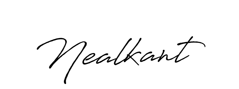 Use a signature maker to create a handwritten signature online. With this signature software, you can design (Antro_Vectra_Bolder) your own signature for name Nealkant. Nealkant signature style 7 images and pictures png