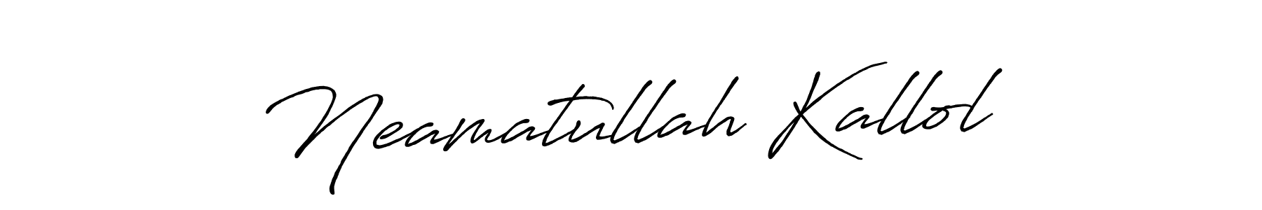 Similarly Antro_Vectra_Bolder is the best handwritten signature design. Signature creator online .You can use it as an online autograph creator for name Neamatullah Kallol. Neamatullah Kallol signature style 7 images and pictures png