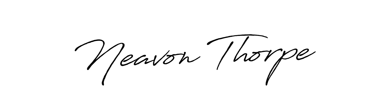 How to make Neavon Thorpe name signature. Use Antro_Vectra_Bolder style for creating short signs online. This is the latest handwritten sign. Neavon Thorpe signature style 7 images and pictures png