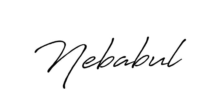 Here are the top 10 professional signature styles for the name Nebabul. These are the best autograph styles you can use for your name. Nebabul signature style 7 images and pictures png