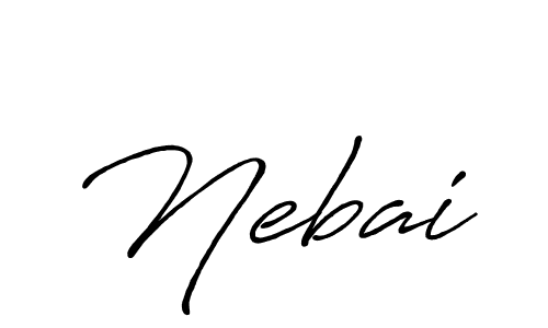 Design your own signature with our free online signature maker. With this signature software, you can create a handwritten (Antro_Vectra_Bolder) signature for name Nebai. Nebai signature style 7 images and pictures png