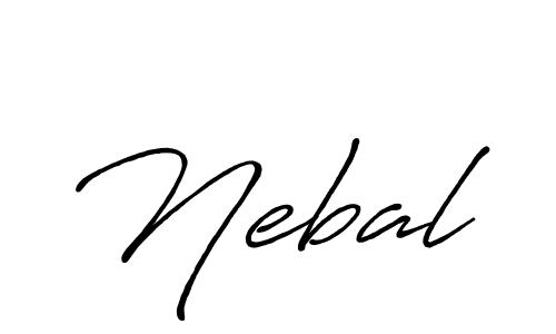 Create a beautiful signature design for name Nebal. With this signature (Antro_Vectra_Bolder) fonts, you can make a handwritten signature for free. Nebal signature style 7 images and pictures png