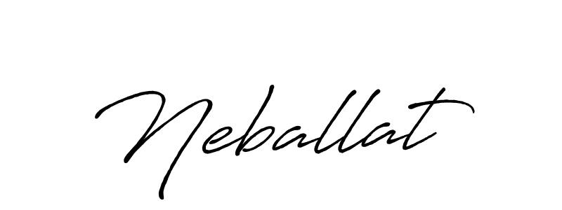 Make a beautiful signature design for name Neballat. With this signature (Antro_Vectra_Bolder) style, you can create a handwritten signature for free. Neballat signature style 7 images and pictures png