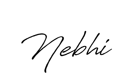 Design your own signature with our free online signature maker. With this signature software, you can create a handwritten (Antro_Vectra_Bolder) signature for name Nebhi. Nebhi signature style 7 images and pictures png