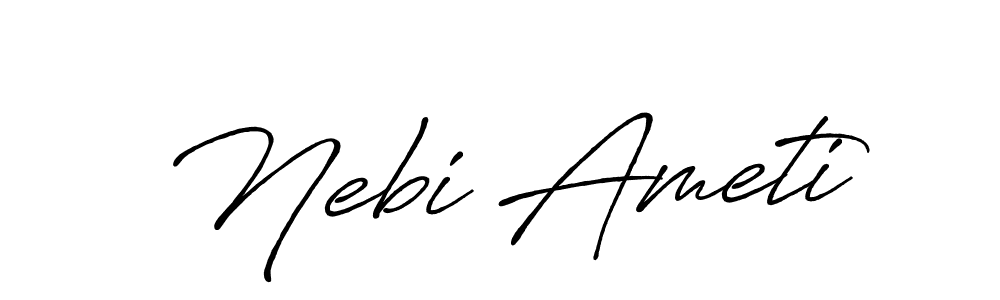 How to make Nebi Ameti signature? Antro_Vectra_Bolder is a professional autograph style. Create handwritten signature for Nebi Ameti name. Nebi Ameti signature style 7 images and pictures png