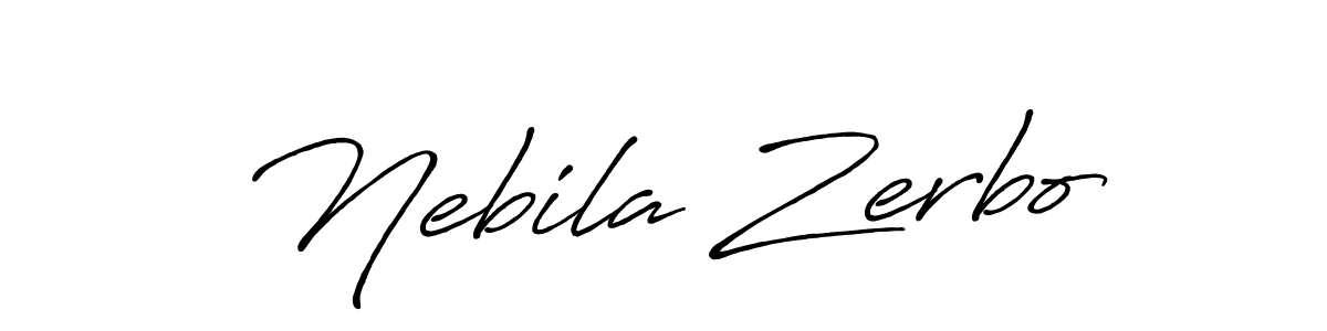 Also we have Nebila Zerbo name is the best signature style. Create professional handwritten signature collection using Antro_Vectra_Bolder autograph style. Nebila Zerbo signature style 7 images and pictures png