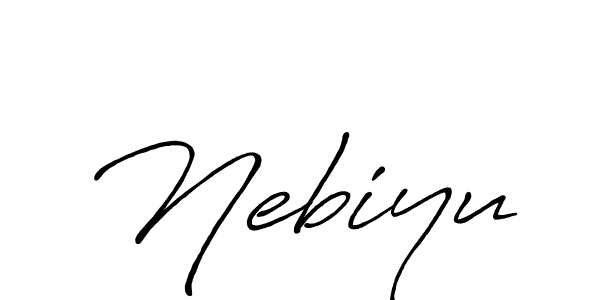 Create a beautiful signature design for name Nebiyu. With this signature (Antro_Vectra_Bolder) fonts, you can make a handwritten signature for free. Nebiyu signature style 7 images and pictures png