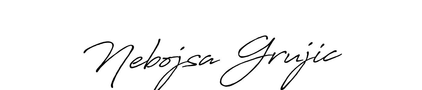 Design your own signature with our free online signature maker. With this signature software, you can create a handwritten (Antro_Vectra_Bolder) signature for name Nebojsa Grujic. Nebojsa Grujic signature style 7 images and pictures png