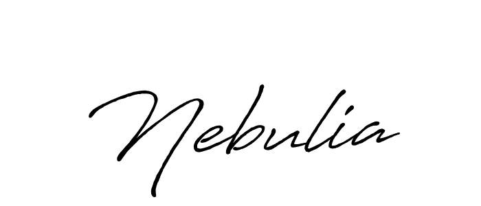 How to make Nebulia name signature. Use Antro_Vectra_Bolder style for creating short signs online. This is the latest handwritten sign. Nebulia signature style 7 images and pictures png