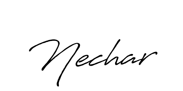 How to make Nechar name signature. Use Antro_Vectra_Bolder style for creating short signs online. This is the latest handwritten sign. Nechar signature style 7 images and pictures png