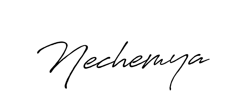 Make a short Nechemya signature style. Manage your documents anywhere anytime using Antro_Vectra_Bolder. Create and add eSignatures, submit forms, share and send files easily. Nechemya signature style 7 images and pictures png