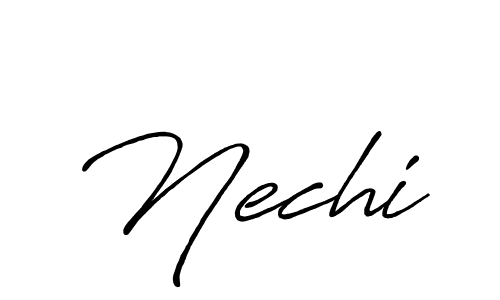 How to make Nechi name signature. Use Antro_Vectra_Bolder style for creating short signs online. This is the latest handwritten sign. Nechi signature style 7 images and pictures png