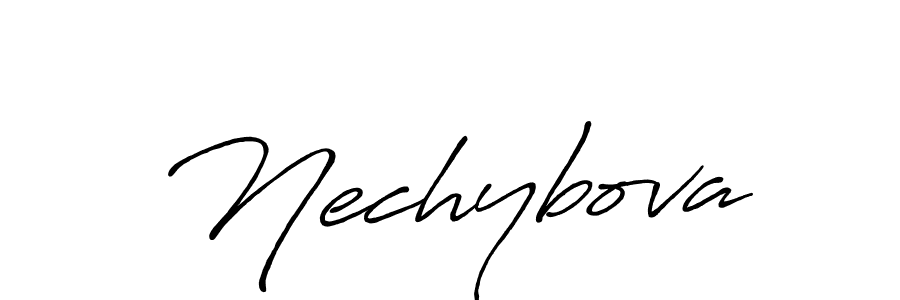 How to make Nechybova signature? Antro_Vectra_Bolder is a professional autograph style. Create handwritten signature for Nechybova name. Nechybova signature style 7 images and pictures png