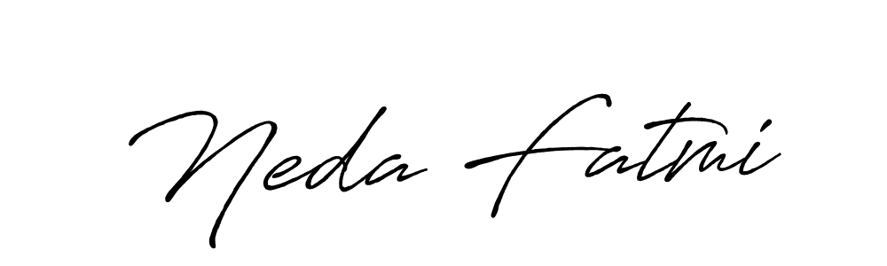 How to make Neda Fatmi name signature. Use Antro_Vectra_Bolder style for creating short signs online. This is the latest handwritten sign. Neda Fatmi signature style 7 images and pictures png