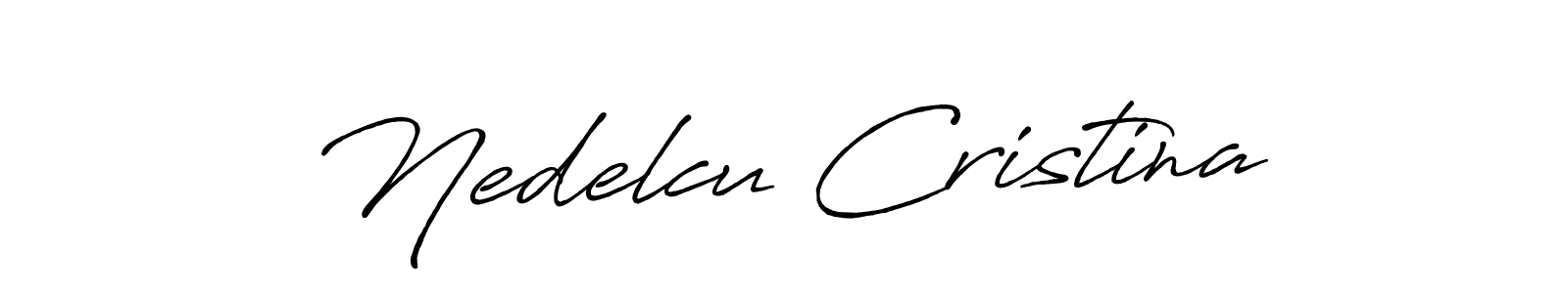 Also You can easily find your signature by using the search form. We will create Nedelcu Cristina name handwritten signature images for you free of cost using Antro_Vectra_Bolder sign style. Nedelcu Cristina signature style 7 images and pictures png