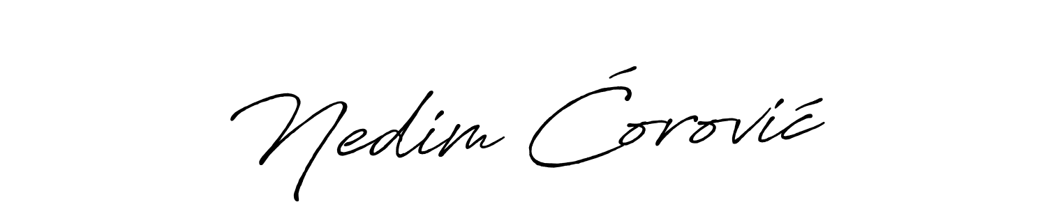 Also we have Nedim Ćorović name is the best signature style. Create professional handwritten signature collection using Antro_Vectra_Bolder autograph style. Nedim Ćorović signature style 7 images and pictures png