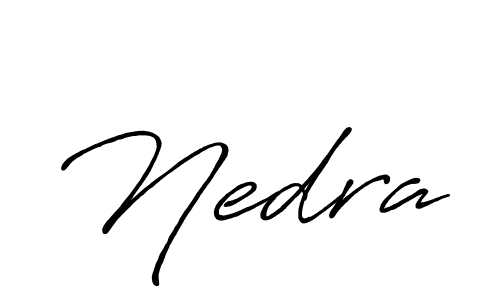 Make a beautiful signature design for name Nedra. With this signature (Antro_Vectra_Bolder) style, you can create a handwritten signature for free. Nedra signature style 7 images and pictures png