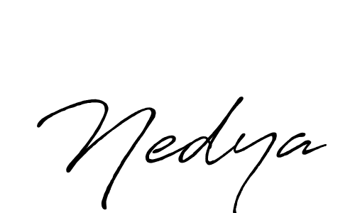 Also we have Nedya name is the best signature style. Create professional handwritten signature collection using Antro_Vectra_Bolder autograph style. Nedya signature style 7 images and pictures png