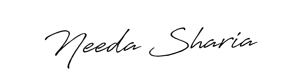 The best way (Antro_Vectra_Bolder) to make a short signature is to pick only two or three words in your name. The name Needa Sharia include a total of six letters. For converting this name. Needa Sharia signature style 7 images and pictures png