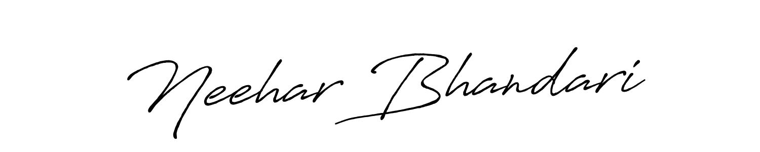 The best way (Antro_Vectra_Bolder) to make a short signature is to pick only two or three words in your name. The name Neehar Bhandari include a total of six letters. For converting this name. Neehar Bhandari signature style 7 images and pictures png