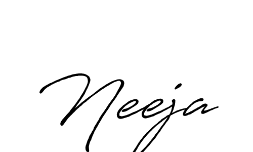 How to make Neeja signature? Antro_Vectra_Bolder is a professional autograph style. Create handwritten signature for Neeja name. Neeja signature style 7 images and pictures png