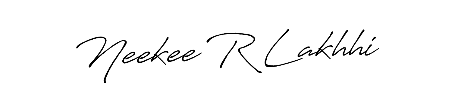 Design your own signature with our free online signature maker. With this signature software, you can create a handwritten (Antro_Vectra_Bolder) signature for name Neekee R Lakhhi. Neekee R Lakhhi signature style 7 images and pictures png