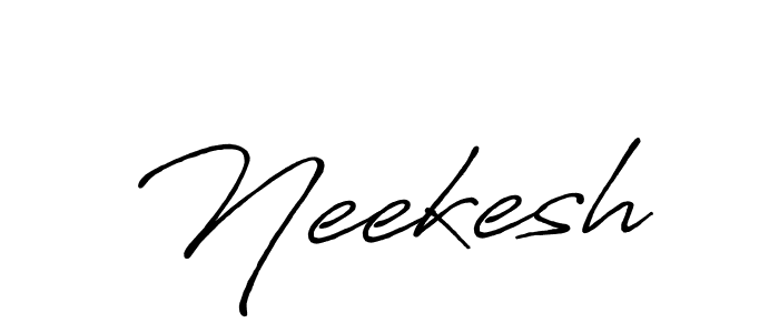 How to make Neekesh name signature. Use Antro_Vectra_Bolder style for creating short signs online. This is the latest handwritten sign. Neekesh signature style 7 images and pictures png