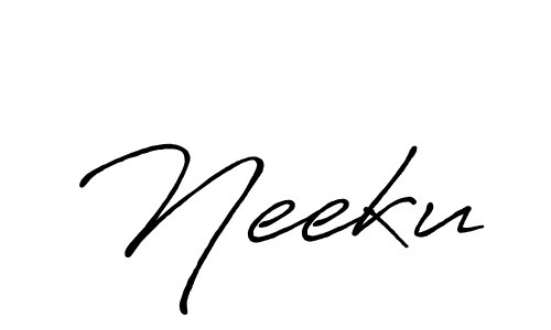 The best way (Antro_Vectra_Bolder) to make a short signature is to pick only two or three words in your name. The name Neeku include a total of six letters. For converting this name. Neeku signature style 7 images and pictures png