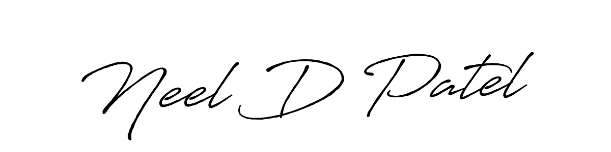 Design your own signature with our free online signature maker. With this signature software, you can create a handwritten (Antro_Vectra_Bolder) signature for name Neel D Patel. Neel D Patel signature style 7 images and pictures png