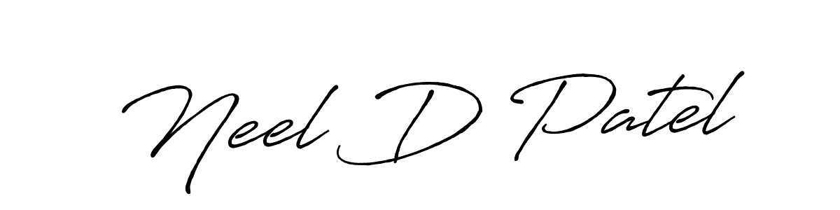 Design your own signature with our free online signature maker. With this signature software, you can create a handwritten (Antro_Vectra_Bolder) signature for name Neel D Patel. Neel D Patel signature style 7 images and pictures png