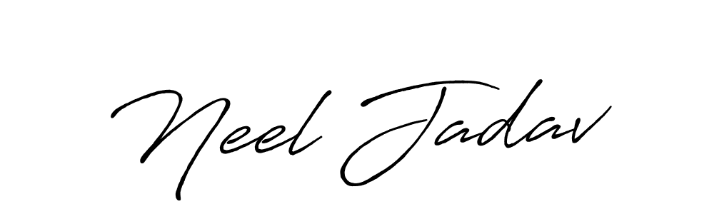 Use a signature maker to create a handwritten signature online. With this signature software, you can design (Antro_Vectra_Bolder) your own signature for name Neel Jadav. Neel Jadav signature style 7 images and pictures png